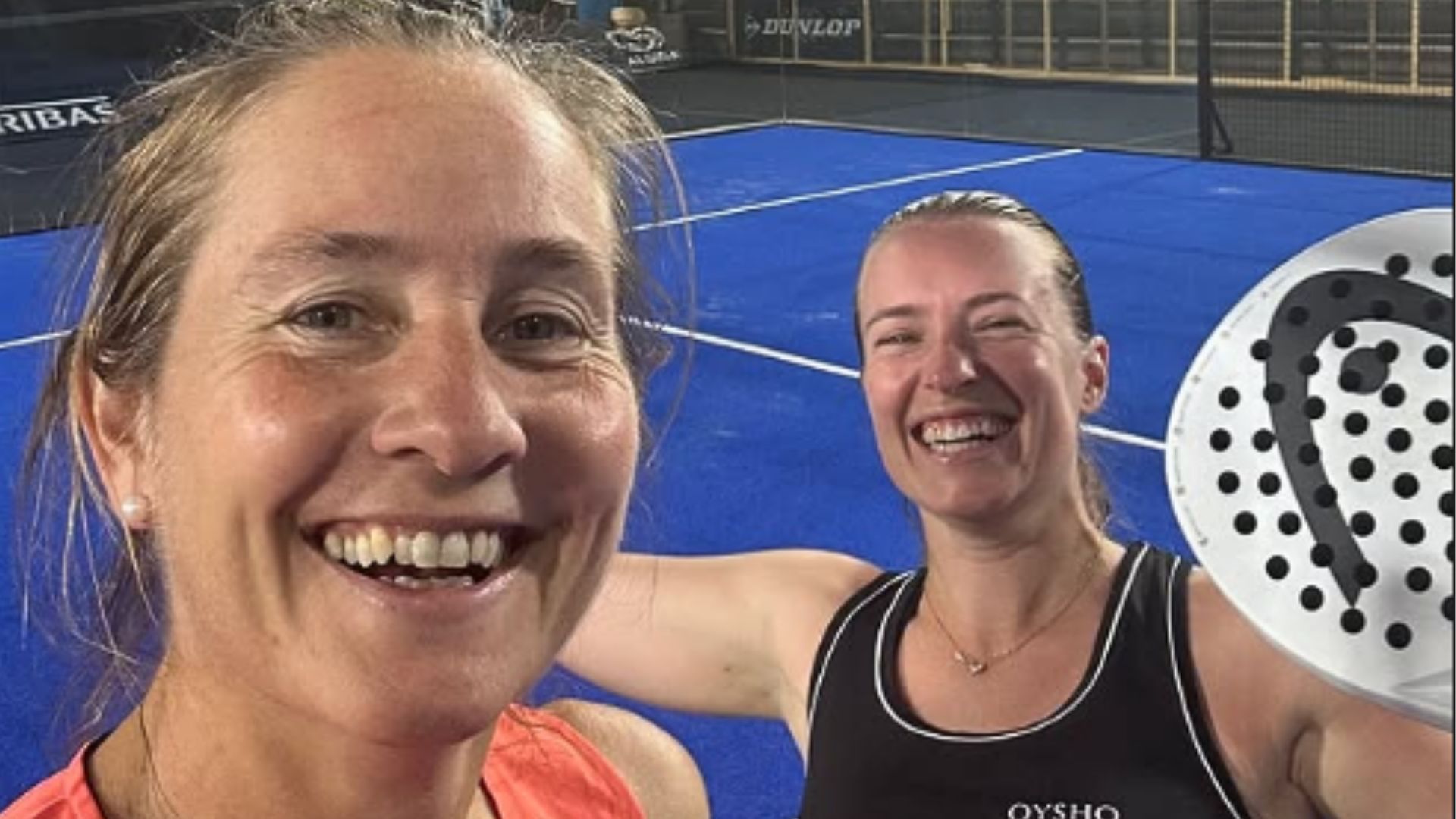 Carla Touly al costat de la llegenda Carolina Navarro al Rome Major