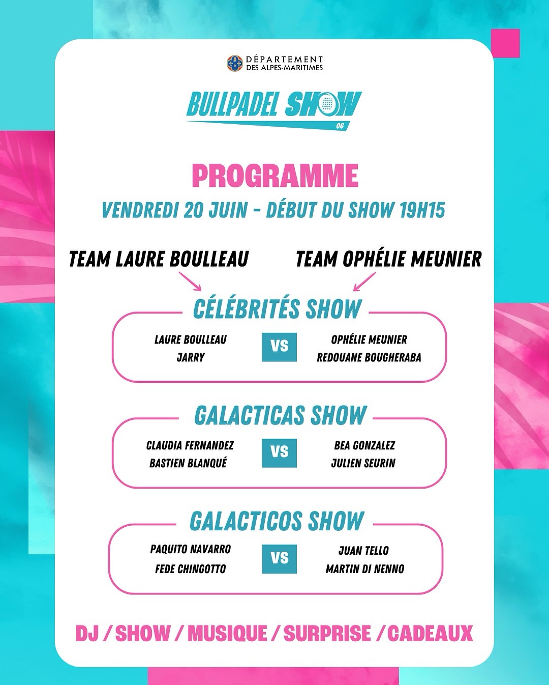Programa Bullpadel Show dia 1