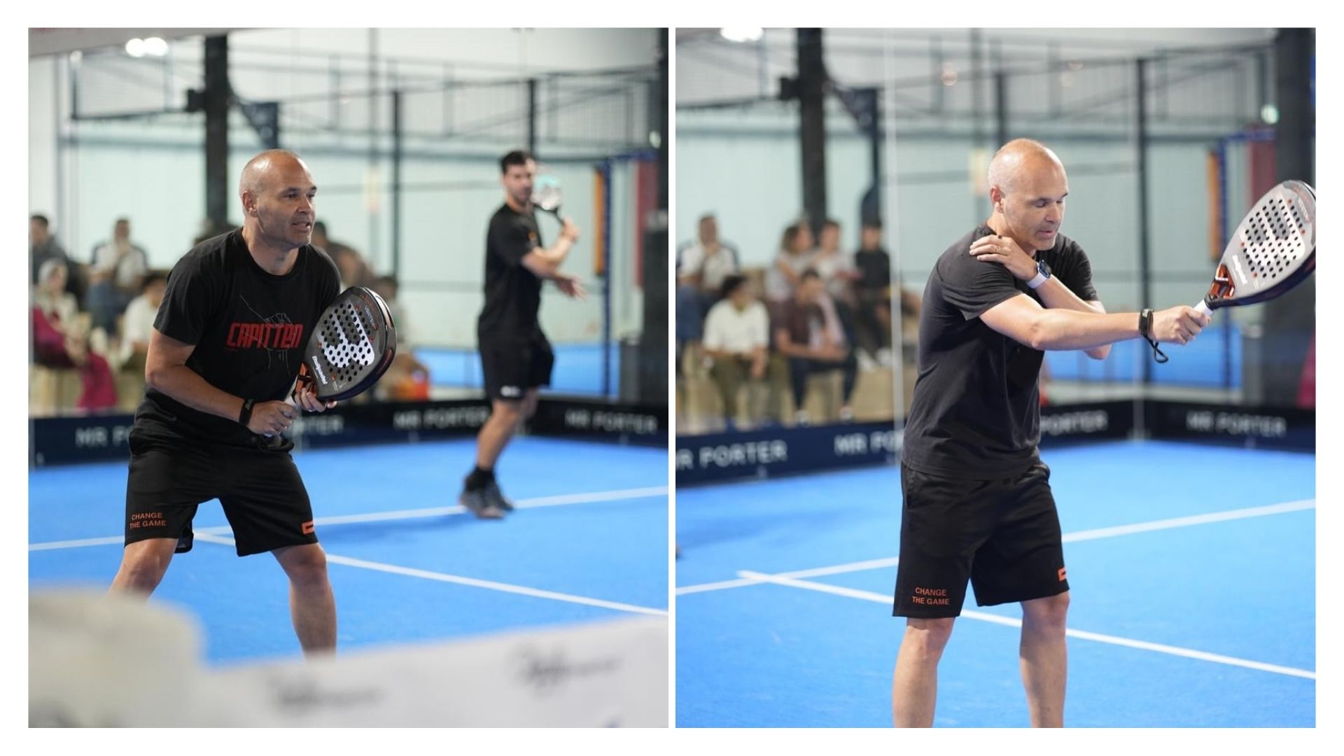 Iniesta fait ses débuts au padel, Paquito et Tello valident