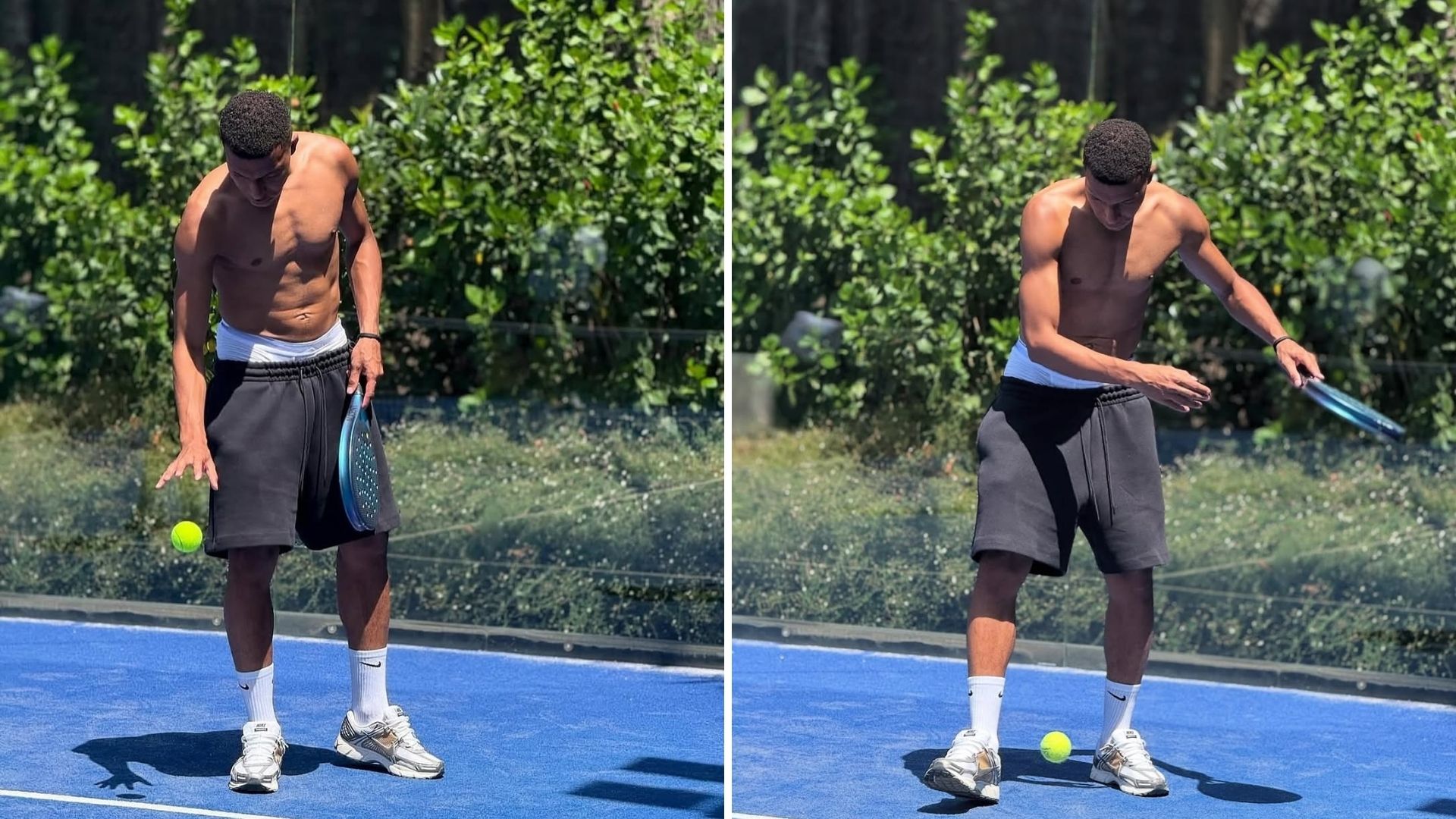 Kylian Mbappé intercanvia les espardenyes per la raqueta de pàdel