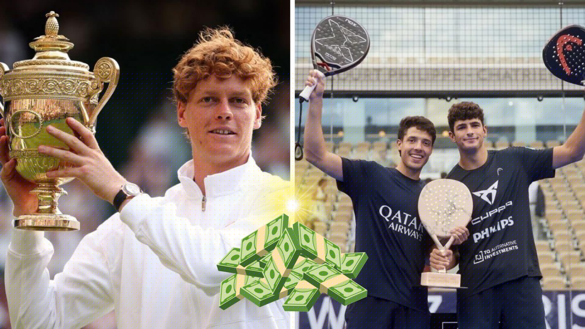 Premis en metàl·lic tennis vs Padel