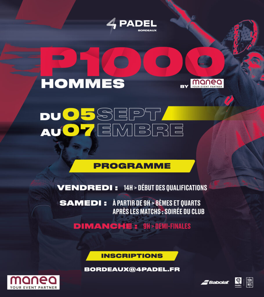 4PADEL Bordeaux llença la seva tornada amb un P1000!