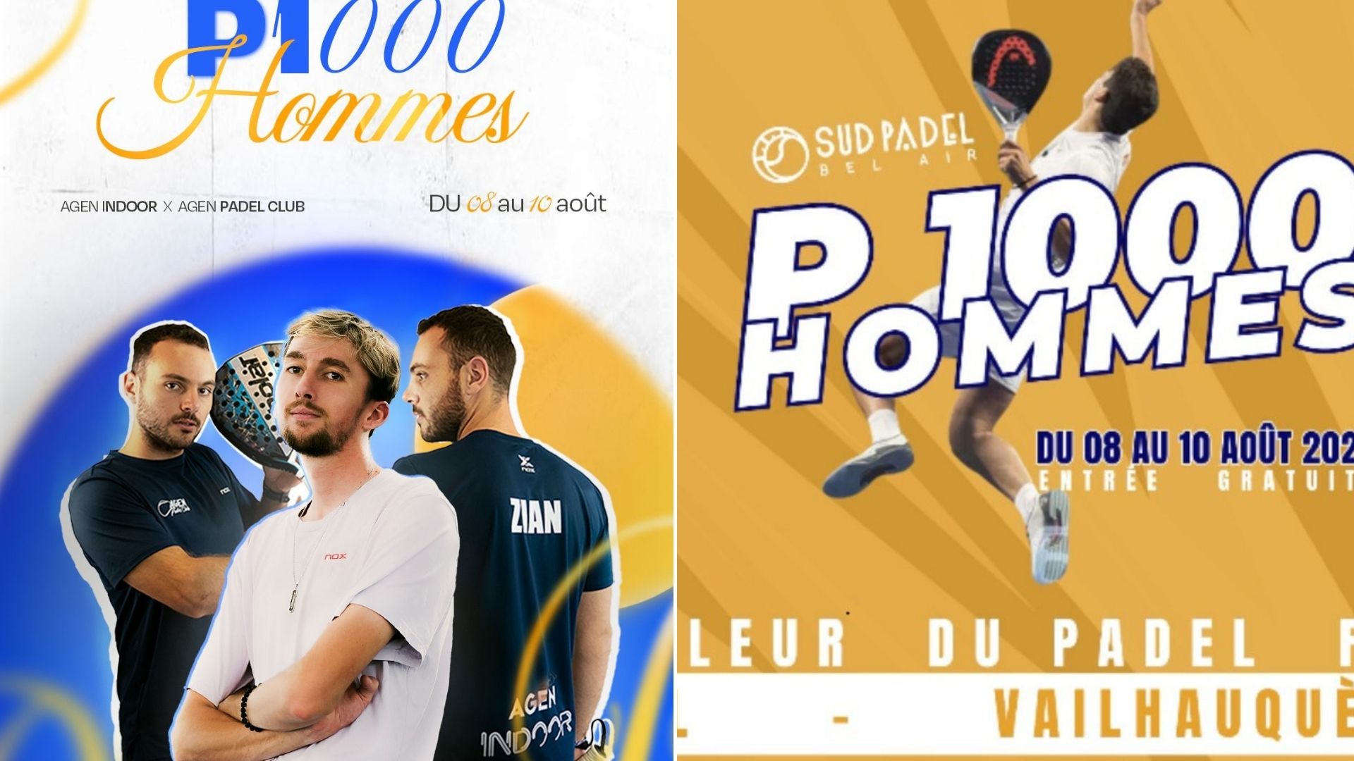 Dos grans P1000 aquest cap de setmana al Agen Padel Club i Sud Padel