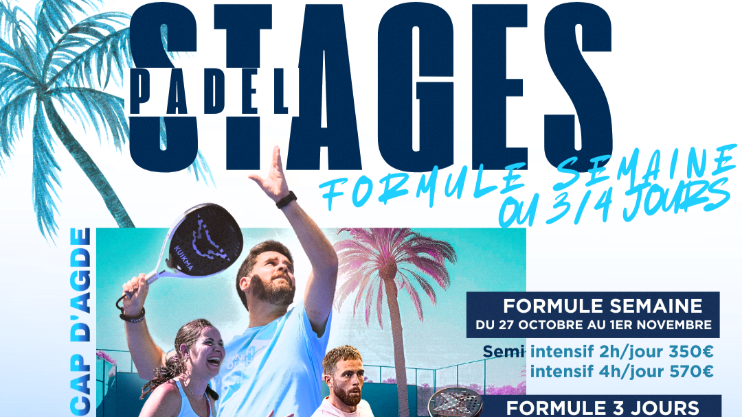Stages de padel per la Toussaint i el final d'any al Cap d'Agde amb la French Touch Academy